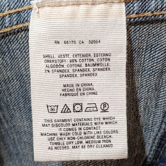 Anthropologie Pilcro and The Letterpress Avie Denim Leather Tab Jacket Size XS - Picture 9 of 9